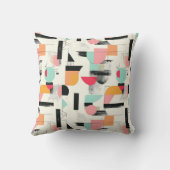 Mid-Century Modern Geometric Pattern クッション (裏面)