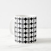 Mid Century Modern Geometric Pattern コーヒーマグカップ (正面左)