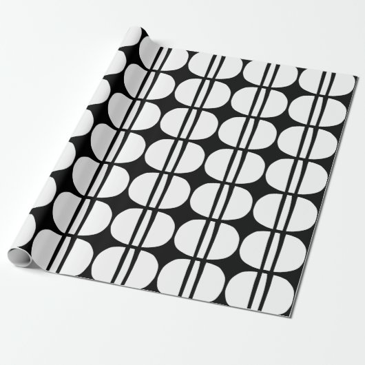 Mid Century Modern Geometric Pattern ラッピングペーパー (アンロールド)