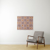 Mid-Century Modern Geometric Pattern – Retro Abstr タペストリー (インサイチュ(横))