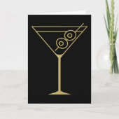 Mid Century Modern Gold 2 Olive Martini カード (正面)