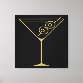 Mid Century Modern Gold 2 Olive Martini キャンバスプリント (正面)