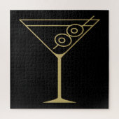 Mid Century Modern Gold 2 Olive Martini ジグソーパズル (縦)