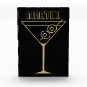 Mid Century Modern Gold 2 Olive Martini フォトブロック (正面)