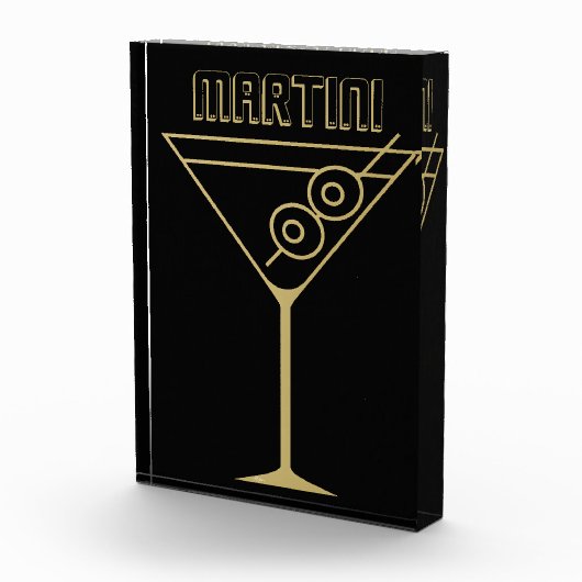 Mid Century Modern Gold 2 Olive Martini フォトブロック (右)