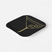 Mid Century Modern Gold 2 Olive Martini ペーパープレート (傾斜あり)