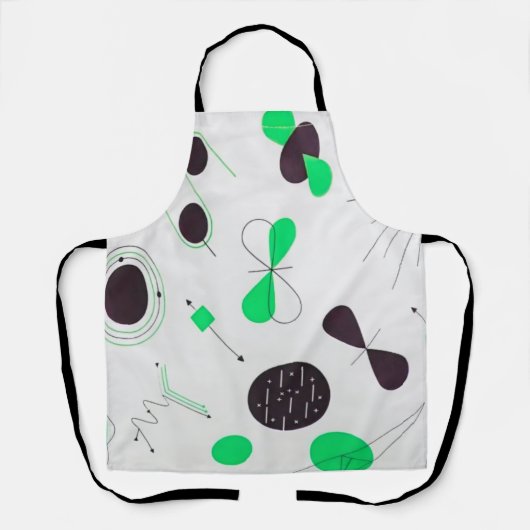 Mid Century Modern Green Physics  エプロン (正面)
