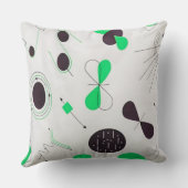 Mid Century Modern Green Physics  クッション (裏面)