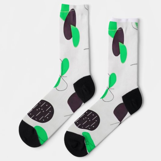 Mid Century Modern Green Physics  ソックス (左)