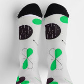 Mid Century Modern Green Physics  ソックス (上部)