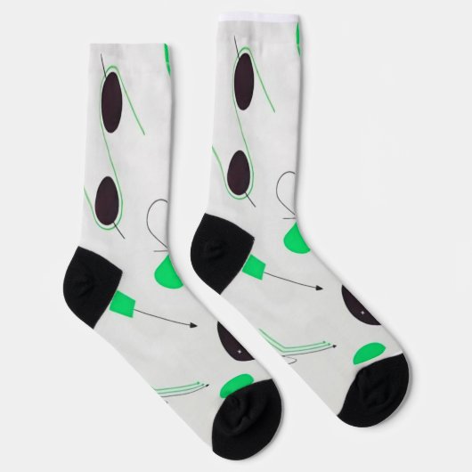 Mid Century Modern Green Physics ソックス (右)