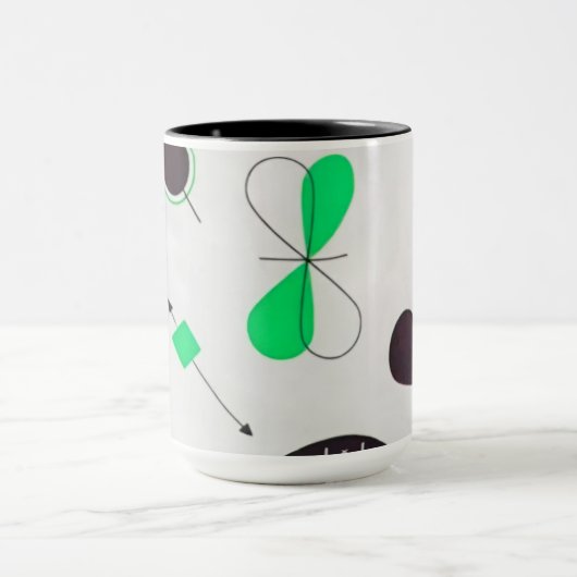 Mid Century Modern Green Physics  マグカップ (中央)