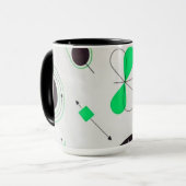 Mid Century Modern Green Physics  マグカップ (正面左)