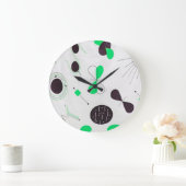 Mid Century Modern Green Physics  ラージ壁時計 (ホーム)