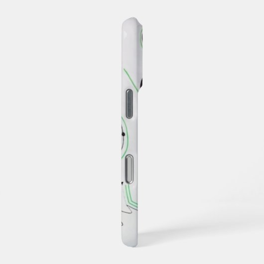 Mid Century Modern Green Physics  iPhoneケース (右側面)