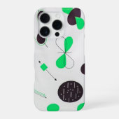 Mid Century Modern Green Physics  iPhoneケース (裏面)