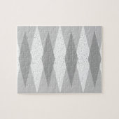 Mid Century Modern Grey Argyle Puzzle ジグソーパズル (横)