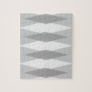 Mid Century Modern Grey Argyle Puzzle ジグソーパズル