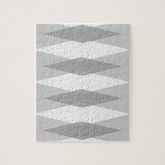 Mid Century Modern Grey Argyle Puzzle ジグソーパズル (縦)