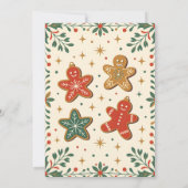 Mid-Century Modern Holly Photo Family Holiday カード (裏面)