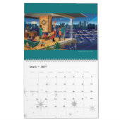 Mid-Century Modern Houses Calendar - Large カレンダー (3月 2027)
