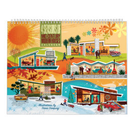 Mid-Century Modern Houses Calendar - Large カレンダー