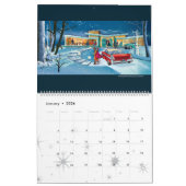 Mid-Century Modern Houses Calendar - Large カレンダー (1月 2026)