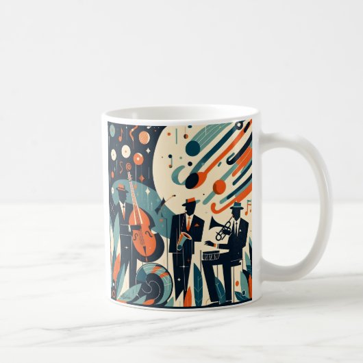 Mid Century Modern Jazz Age Trio コーヒーマグカップ (右)
