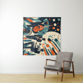 Mid Century Modern Jazz Age Trio タペストリー (インサイチュ(横))