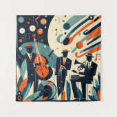 Mid Century Modern Jazz Age Trio タペストリー (正面)