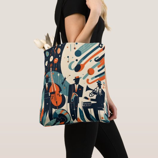 Mid Century Modern Jazz Age Trio トートバッグ (クローズアップ)