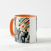 Mid Century Modern Jazz Age Trio マグカップ (正面左)