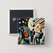 Mid Century Modern Jazz Age Trio 缶バッジ (正面&裏面)