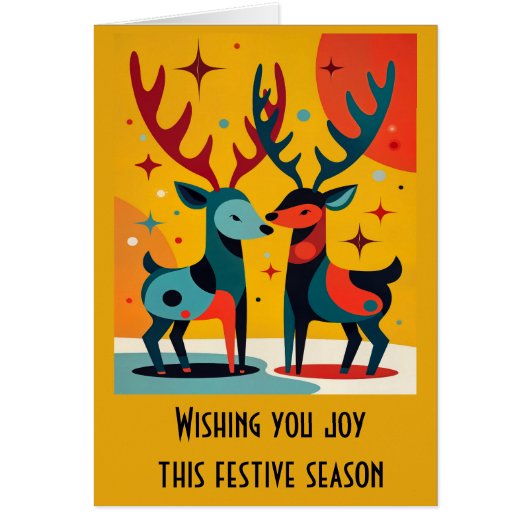 Mid-Century Modern Kitschy Christmas Reindeer  (正面)