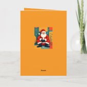 Mid-Century Modern Kitschy Santa Claus カード (裏面)
