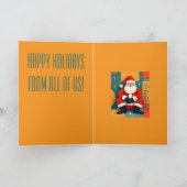 Mid-Century Modern Kitschy Santa Claus カード (内部)