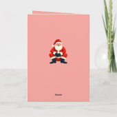 Mid-Century Modern Kitschy Santa Claus カード (裏面)