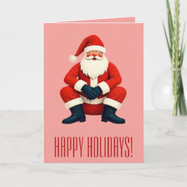 Mid-Century Modern Kitschy Santa Claus カード