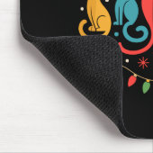 Mid Century Modern Look Cats Xmas Retro 50s 60s  マウスパッド (コーナー)