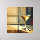 Mid Century Modern Martini in a Moonbeam キャンバスプリント (正面)