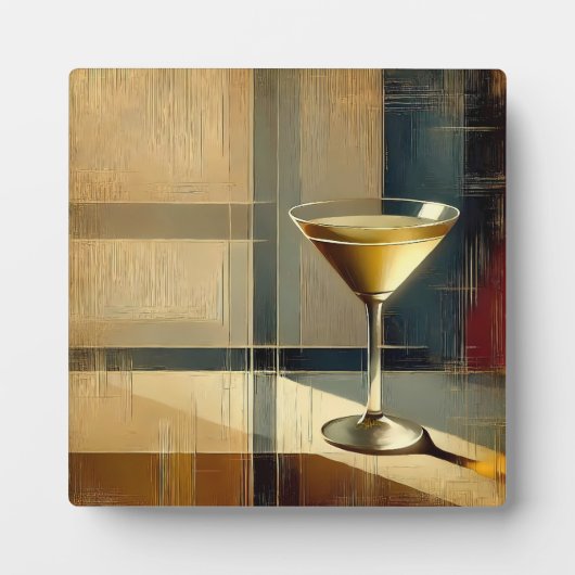Mid Century Modern Martini in a Moonbeam フォトプラーク (正面)