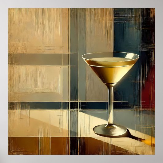 Mid Century Modern Martini in a Moonbeam ポスター (正面)