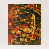 Mid Century Modern Martini Intellectuals Christmas ジグソーパズル (縦)