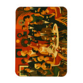 Mid Century Modern Martini Intellectuals Christmas マグネット (縦)