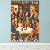 Mid Century Modern Martini Intellectuals New Year キャンバスプリント (インサイチュ (ウッドフロア))