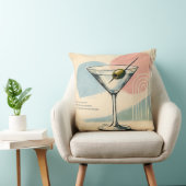 Mid Century Modern Martini Pastel Minimalist Art クッション (椅子)