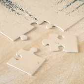 Mid Century Modern Martini Pastel Minimalist Art ジグソーパズル (側面)