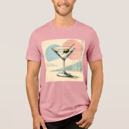 Mid Century Modern Martini Pastel Minimalist Art トライブレンドＴシャツ