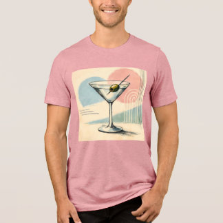 Mid Century Modern Martini Pastel Minimalist Art トライブレンドＴシャツ