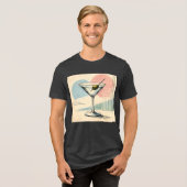 Mid Century Modern Martini Pastel Minimalist Art トライブレンドＴシャツ (正面全面)